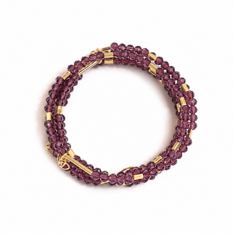 Pulseira Canutilhos e Cristais - Kit c/5
