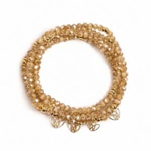 Pulseira Cristais e Esferas Kit c/5